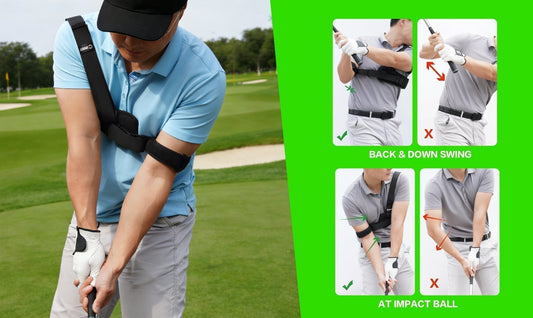GAIARENA Golf Trail Arm Aid: Fix Flying Elbow & Master a Consistent Golf Swing